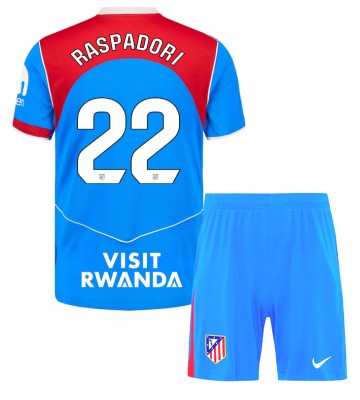 Atletico Madrid Giacomo Raspadori #22 Tredjetrøje Børn 2025-26 Kortærmet (+ Korte bukser)